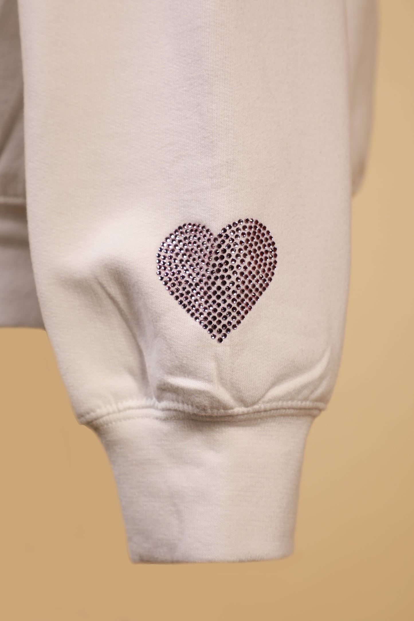 Always Alexa Rhinestone Crewneck in white